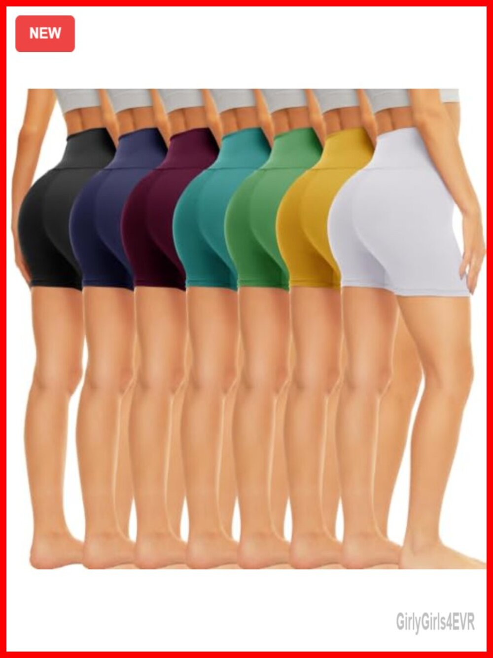 High Waisted Biker Shorts Workout Tummy Control Yoga Athletic